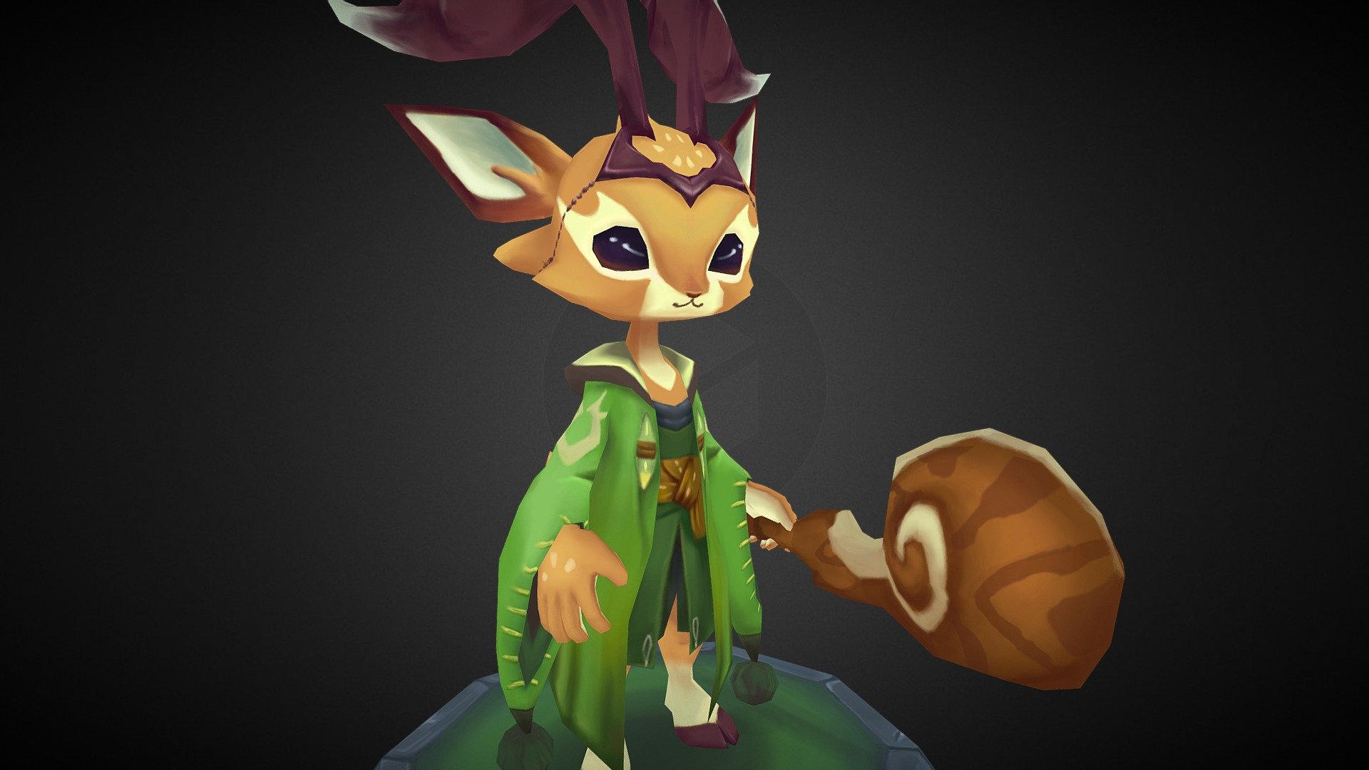 Druid deer 3d model