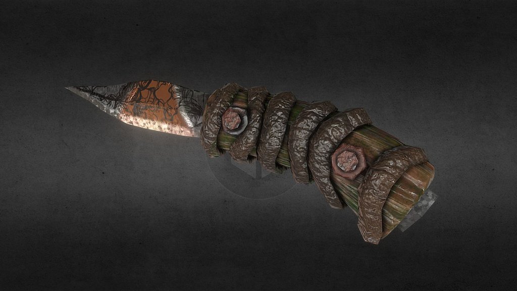 Post apocalyptic Tribal Knife 3d model