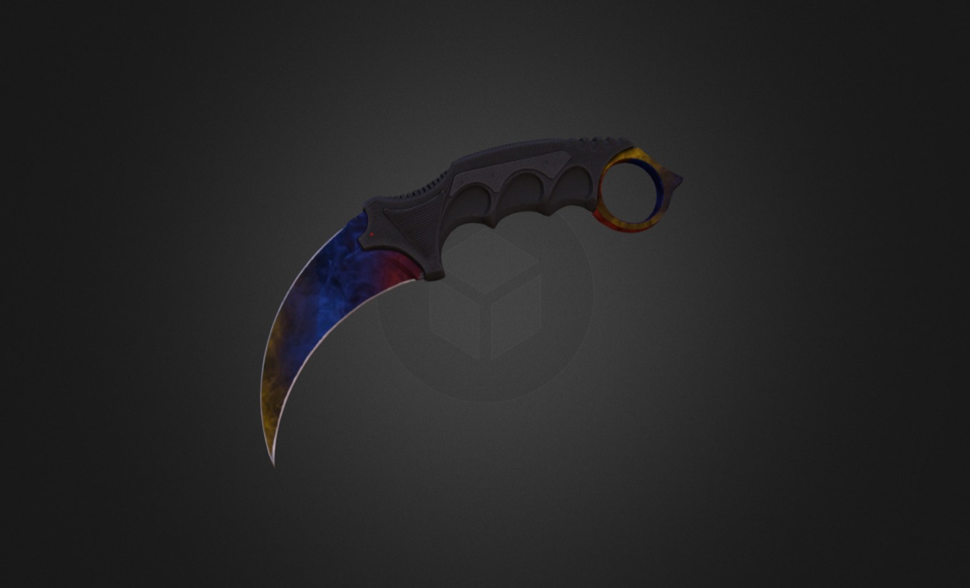 ★ Karambit | Marble Fade 3d model