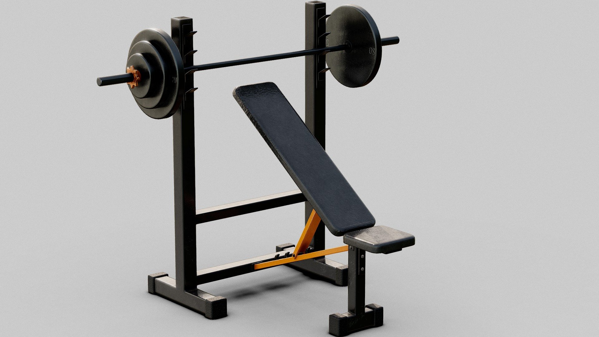 Incline Bench-Press 3d model