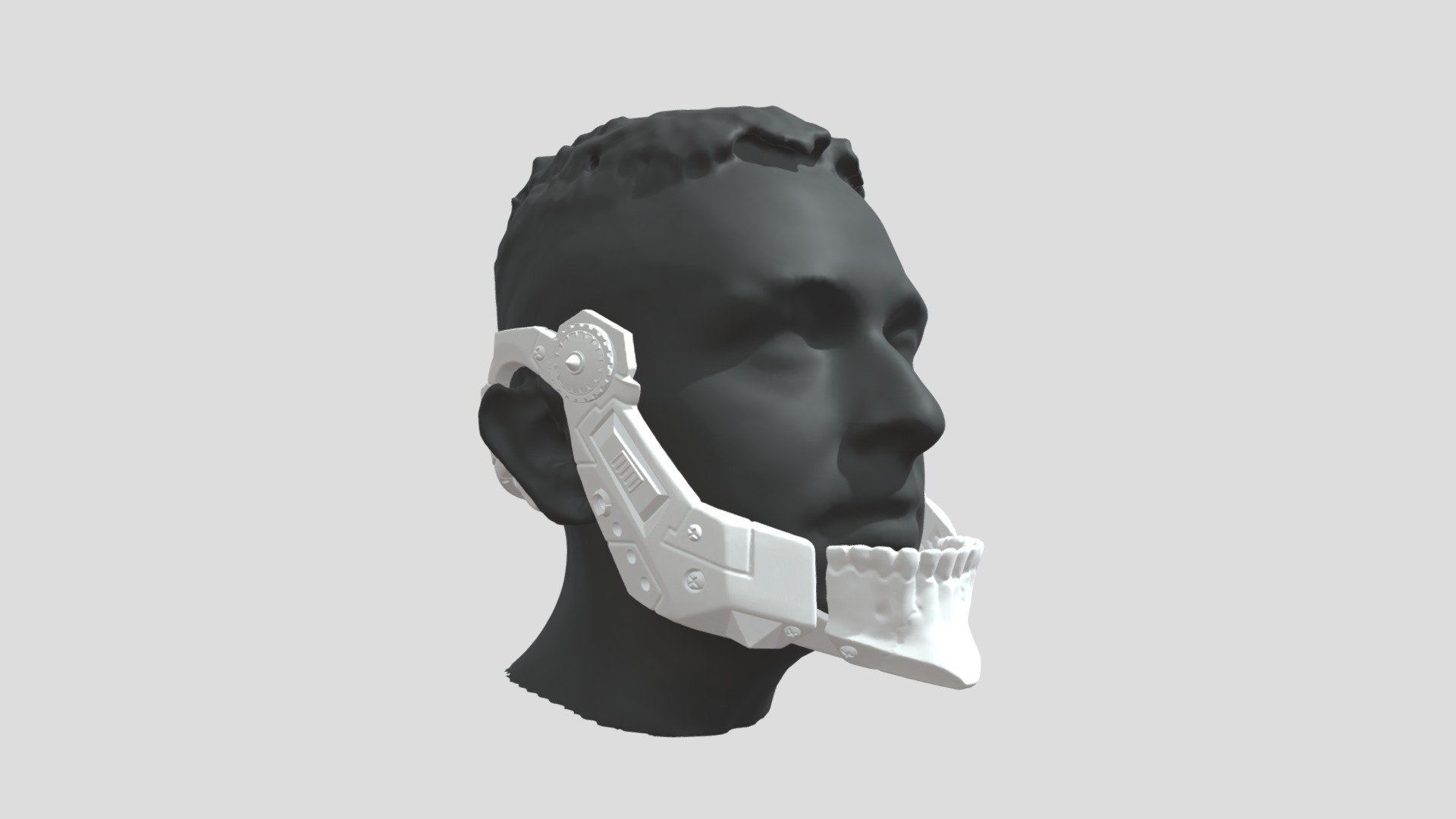 Techno Skull Mask Project 3d model