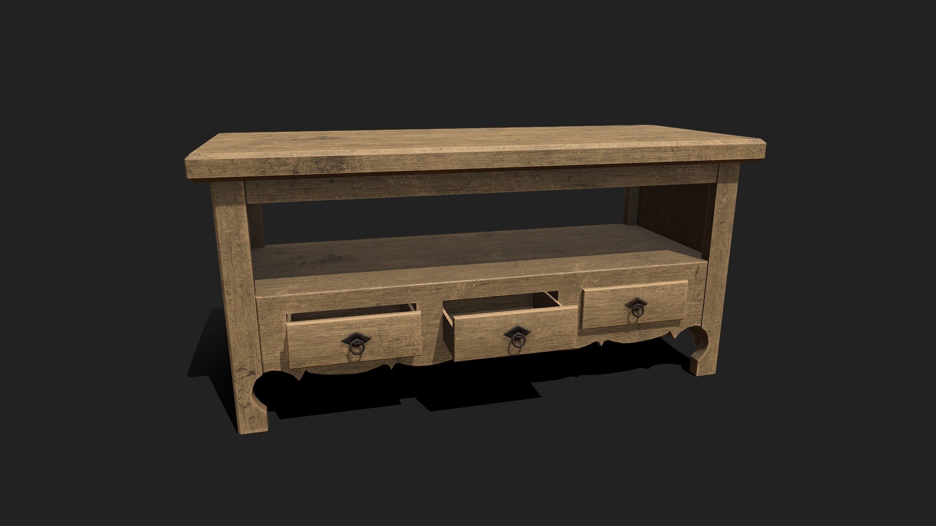 Old Drawer 3d model