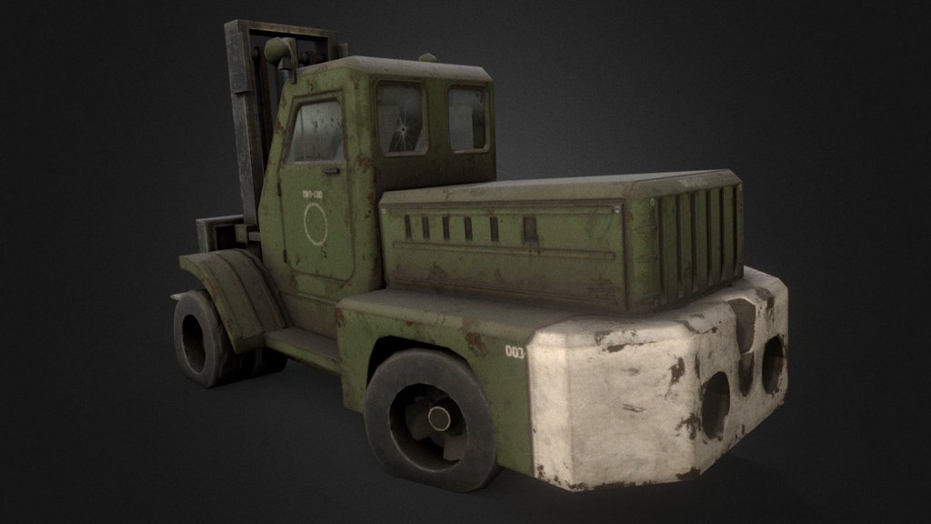 Soviet Military Forklift 3d model