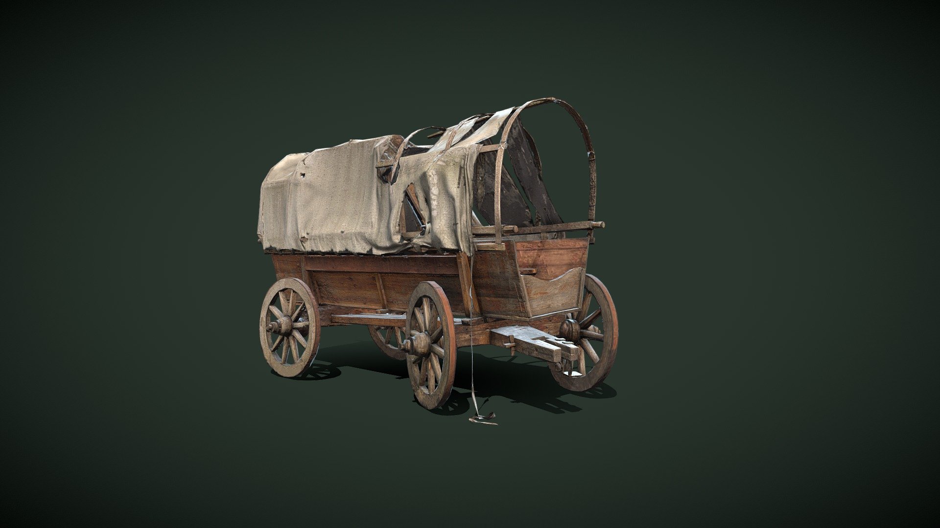 Old Cart 3d model