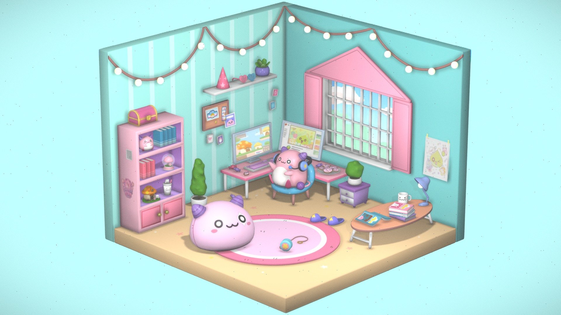 Pinkbeans Room 3d model