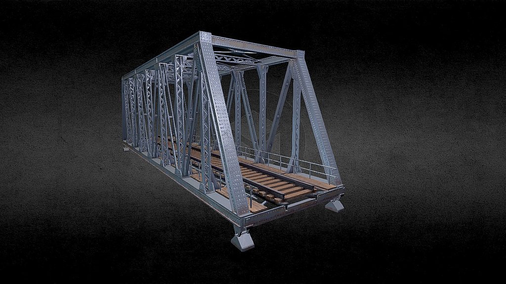 Railway bridge 3d model