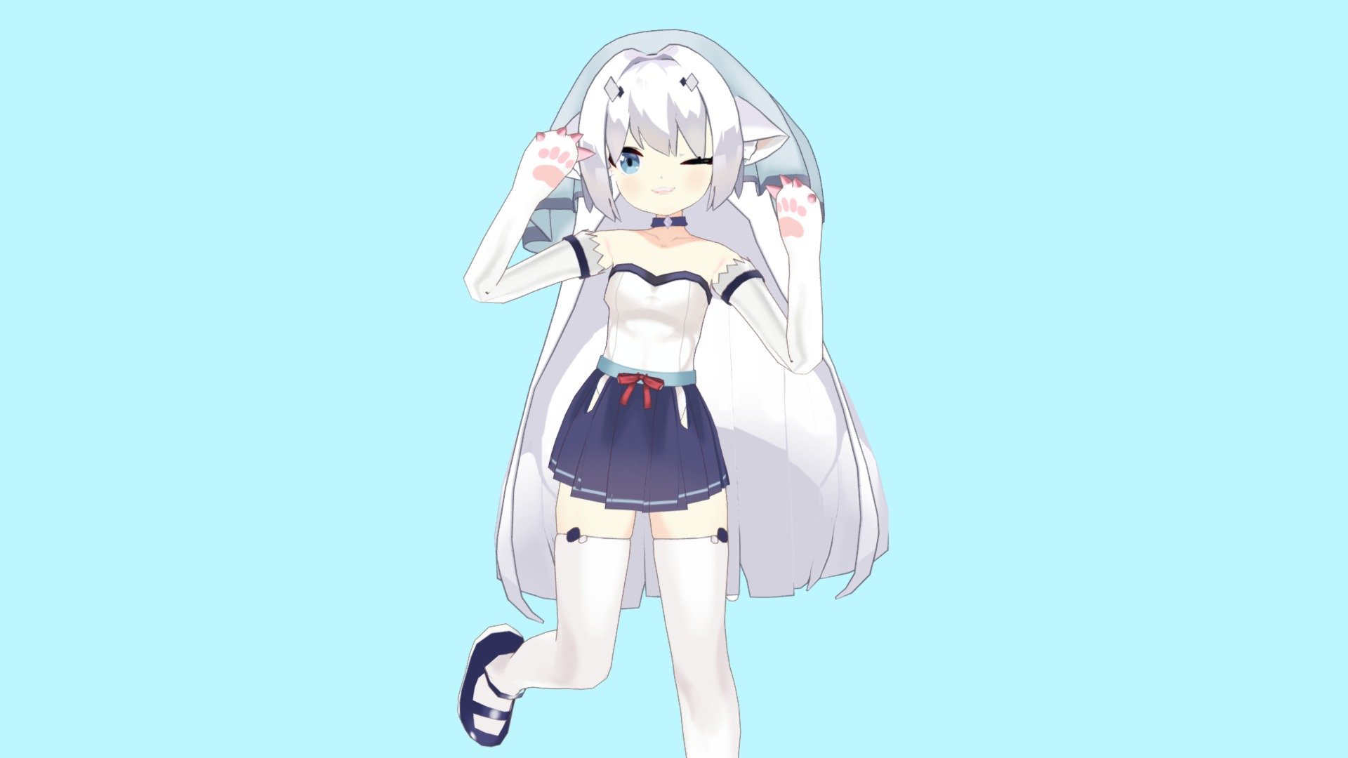 Anime Vtuber CatGirl 3d model