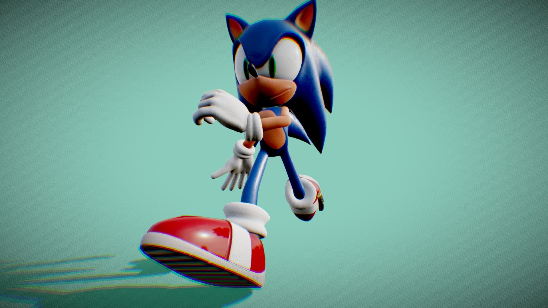 Sonic Running test 3d model