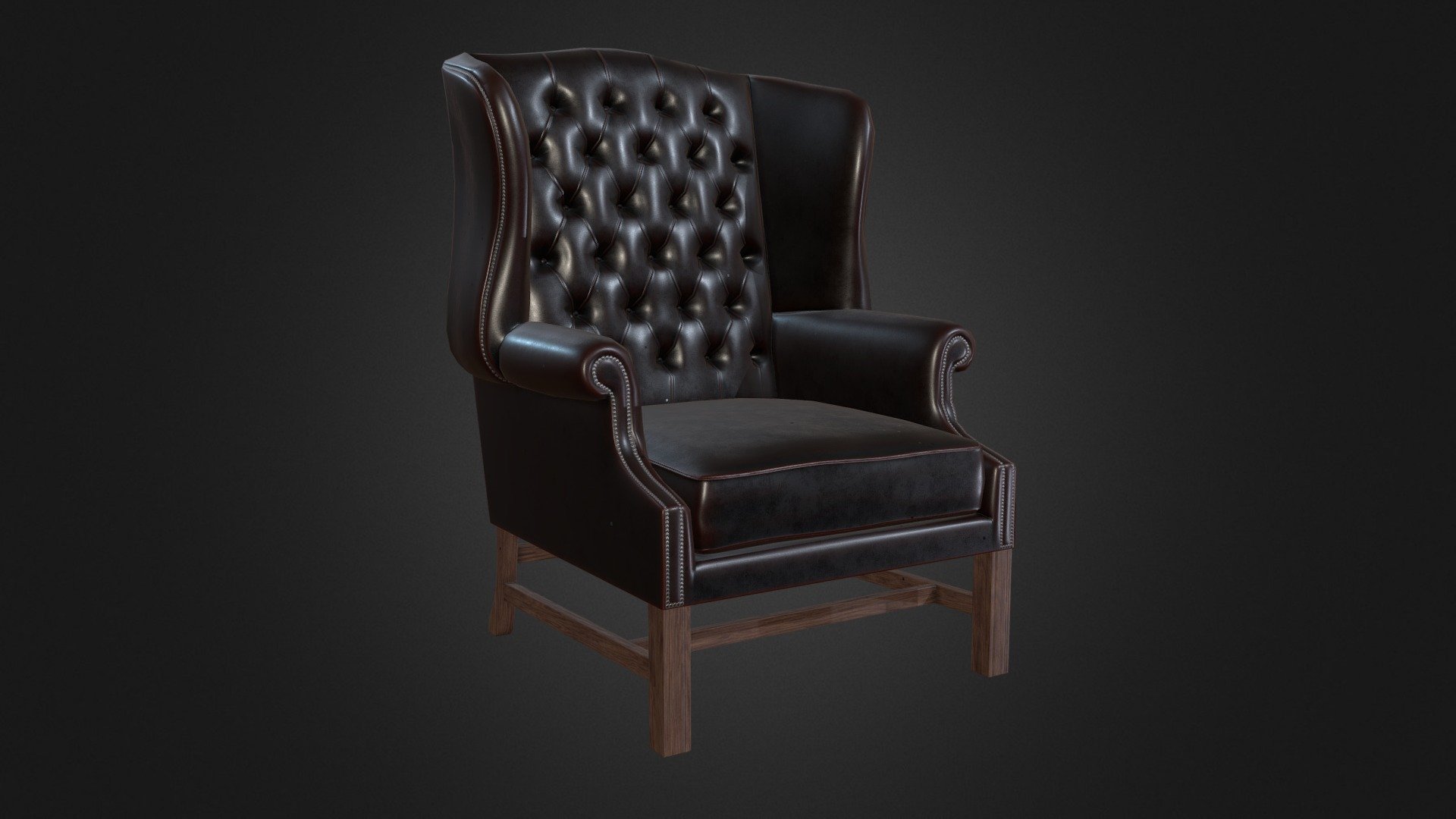 Winston low poly armchair Ver.1 3d model