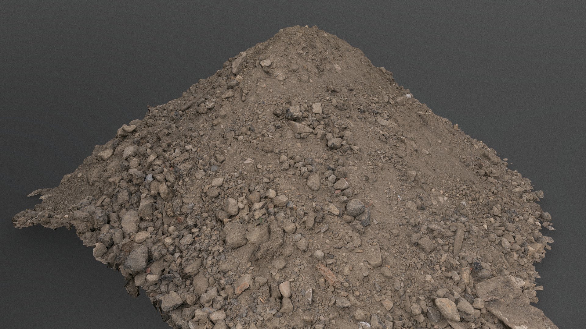 Clasic soil dirt pile 3d model