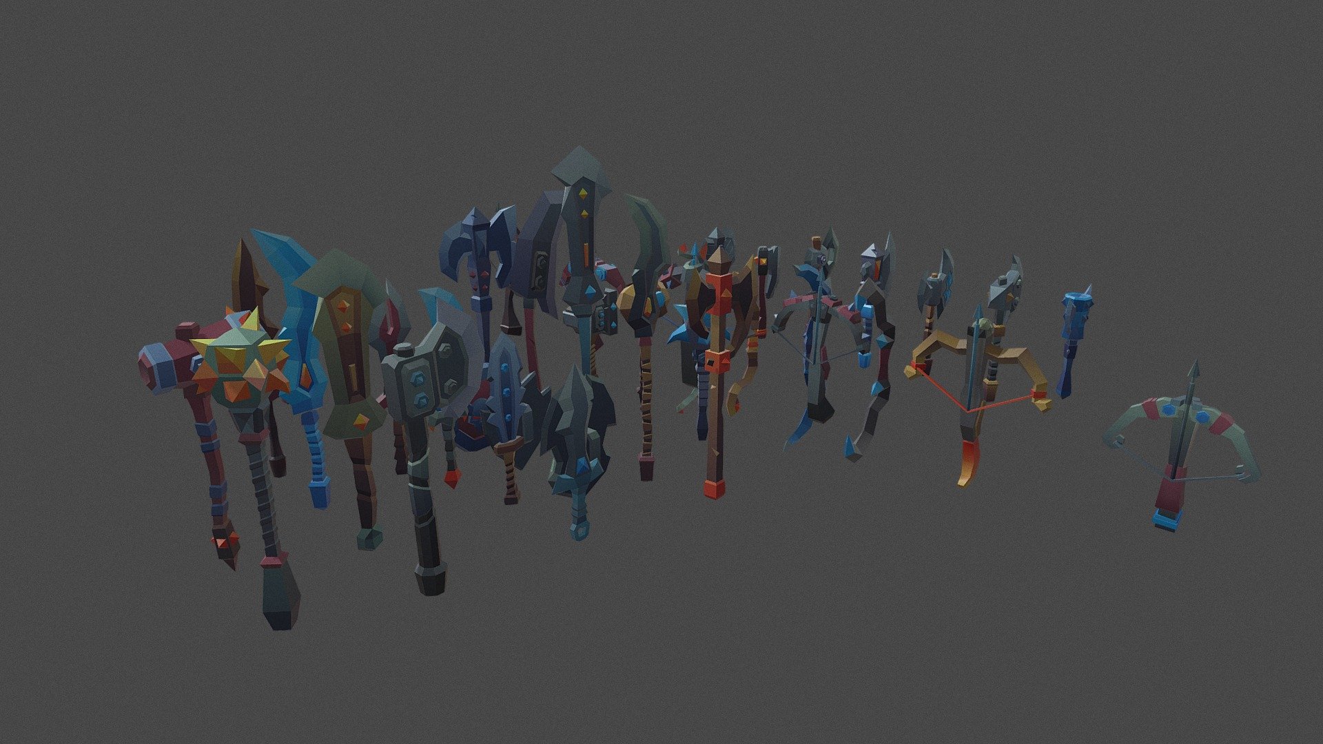 Weapons Set 3d model