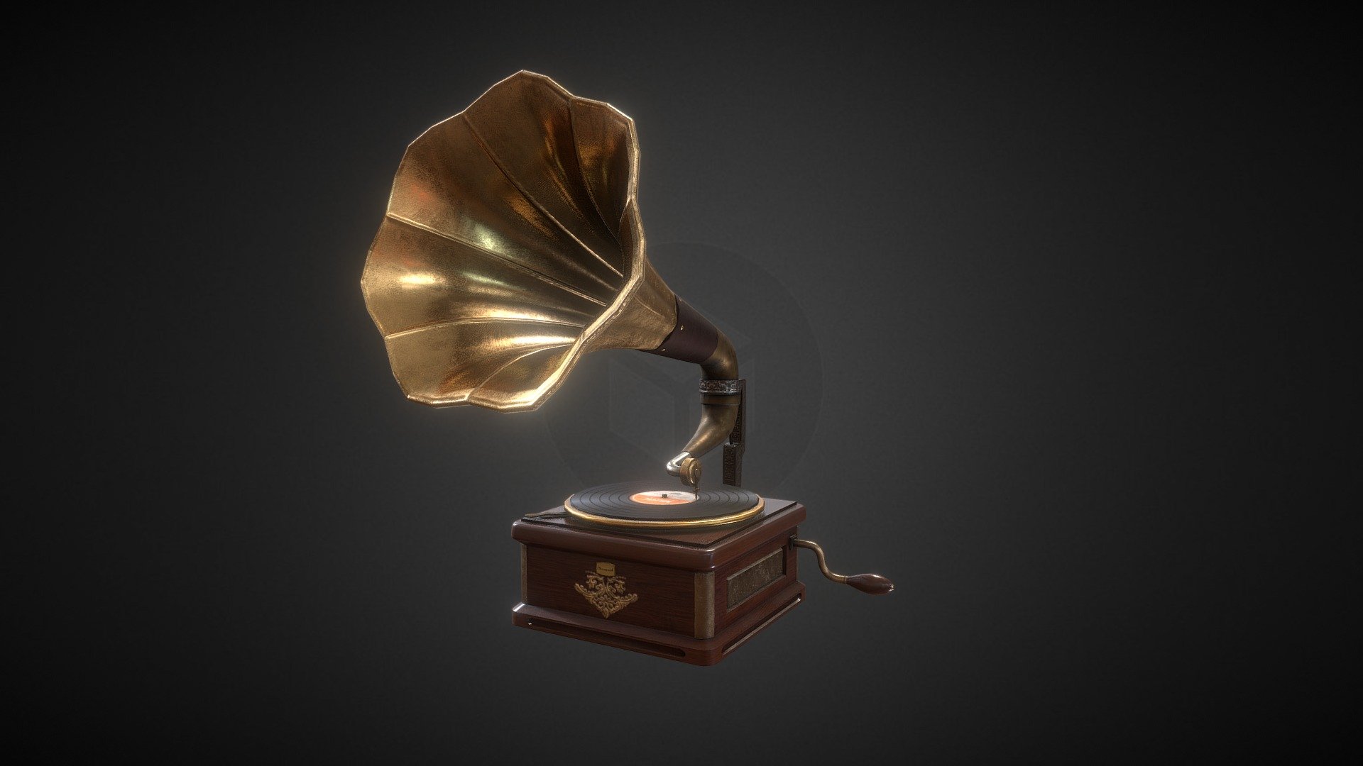 Phonograph (Record Player) 3d model