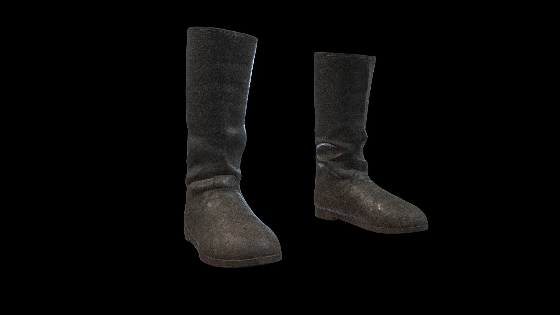 Kirza Soviet Military Boots 3d model