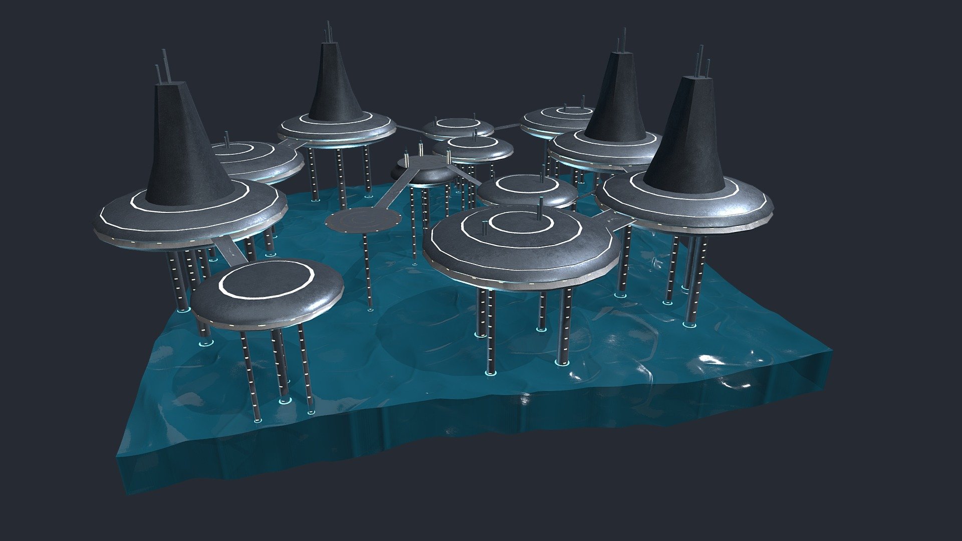 Kamino Diorama 3d model