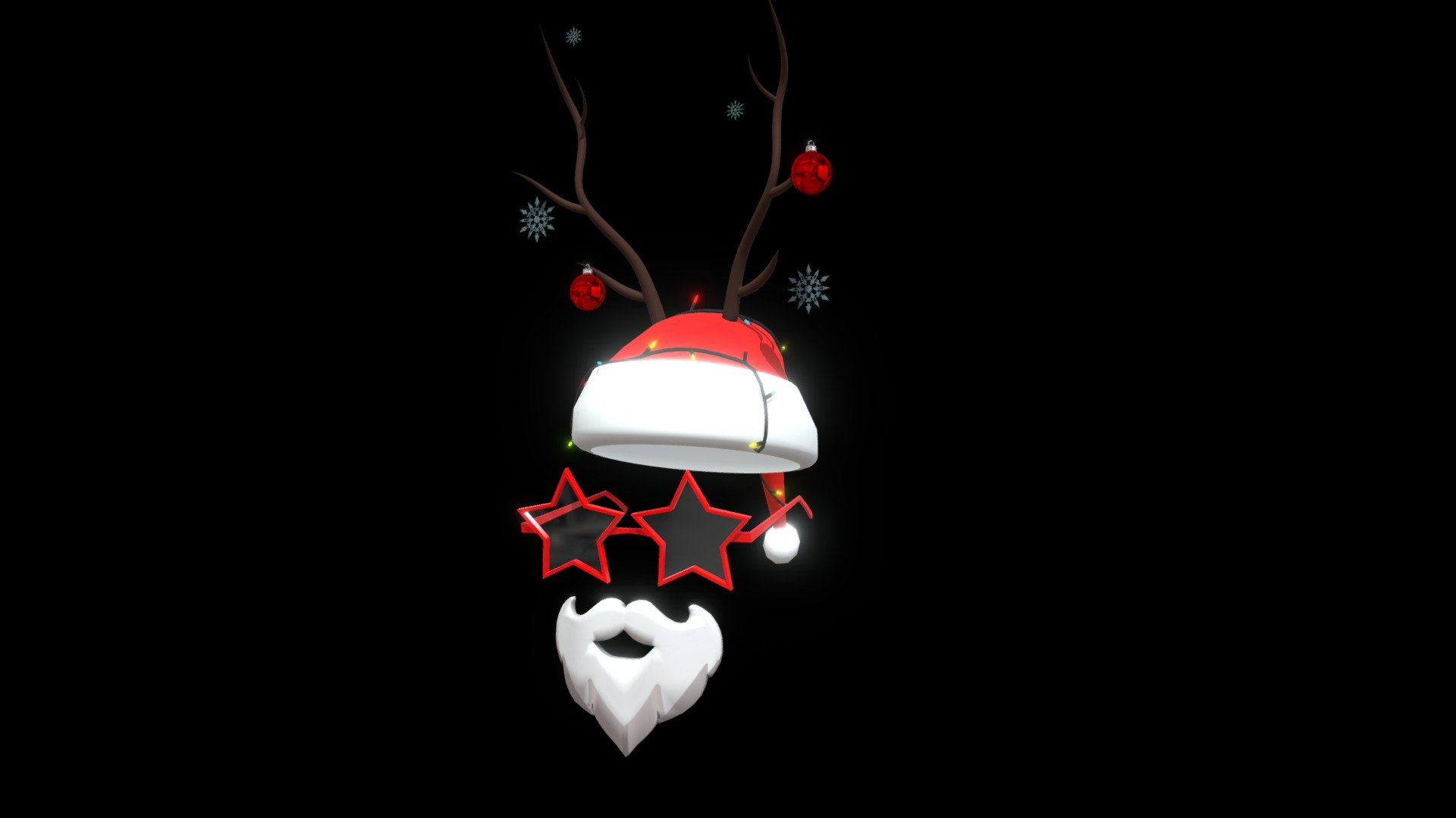 Funny Christmas Mask 5 3d model