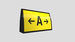 Taxiway Intersection Sign (Low Poly)