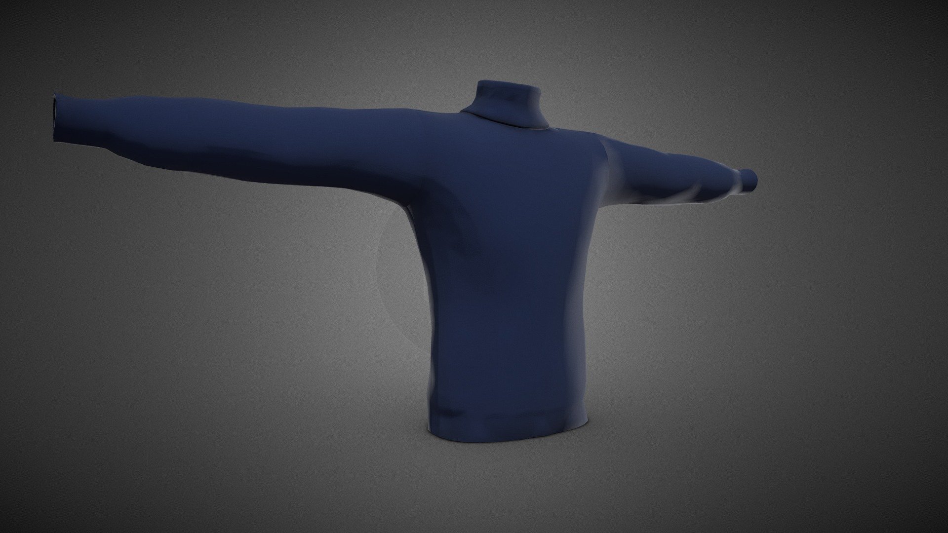 Blue Winter Turtleneck 3d model