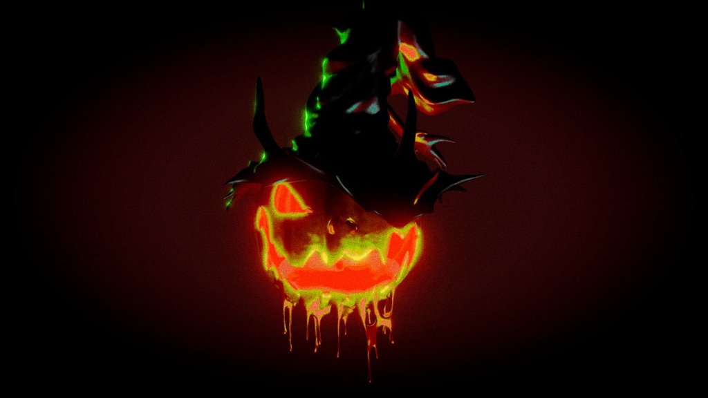 Halloween Pumpkin with Hat 3d model