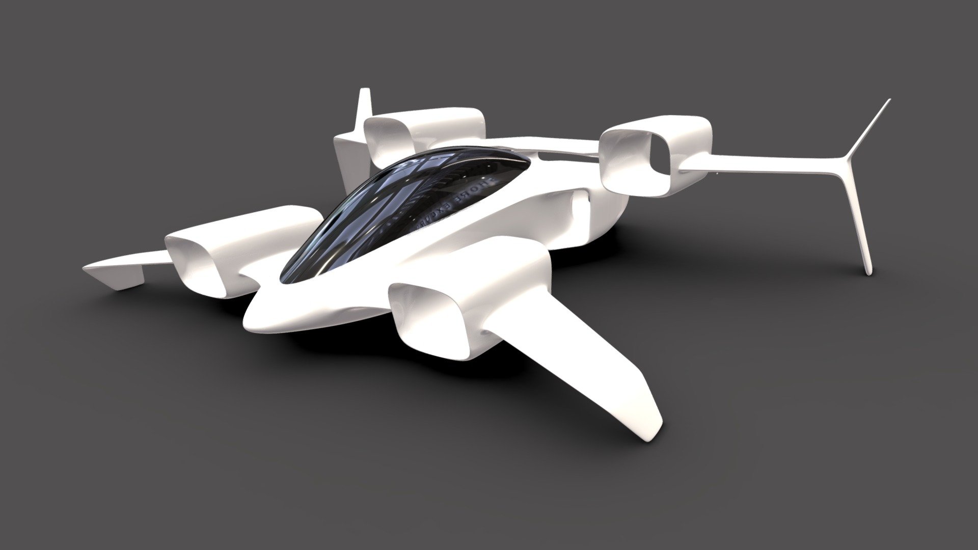 ML eVTOL concept 3d model