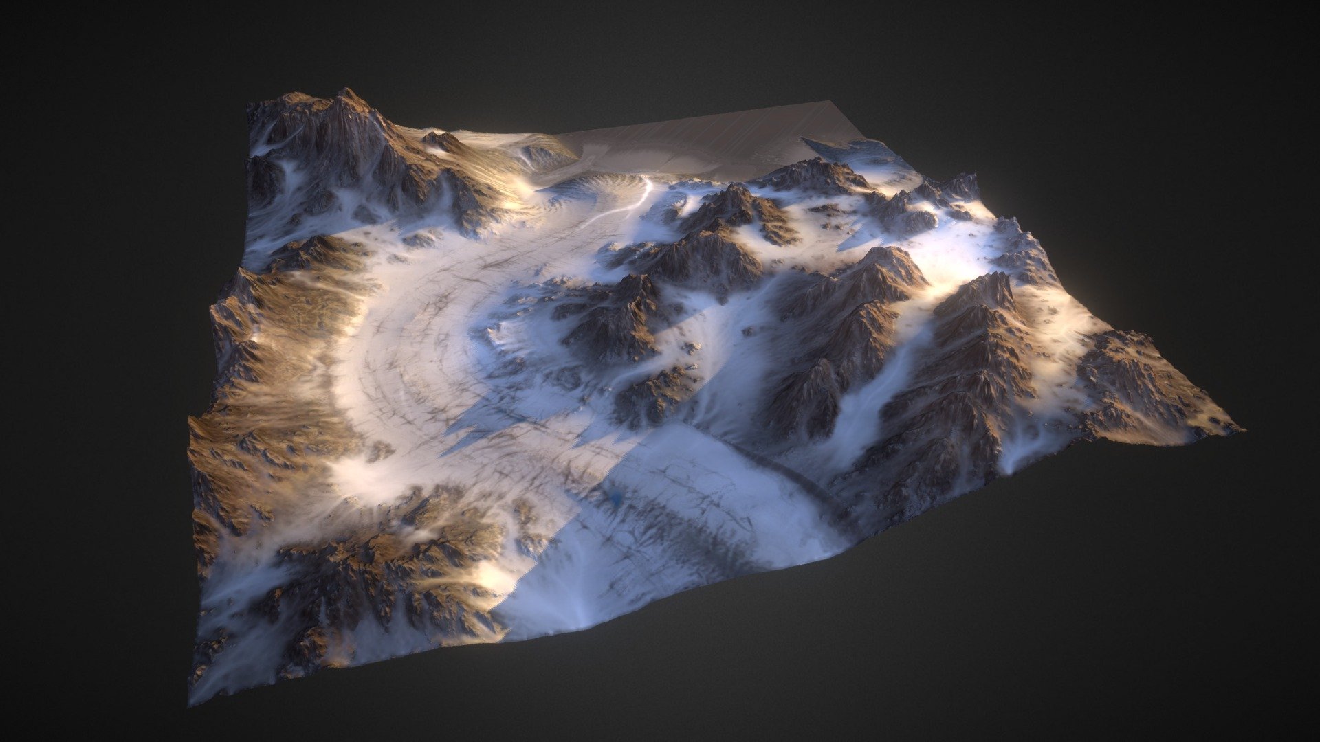 Glacier 3d model