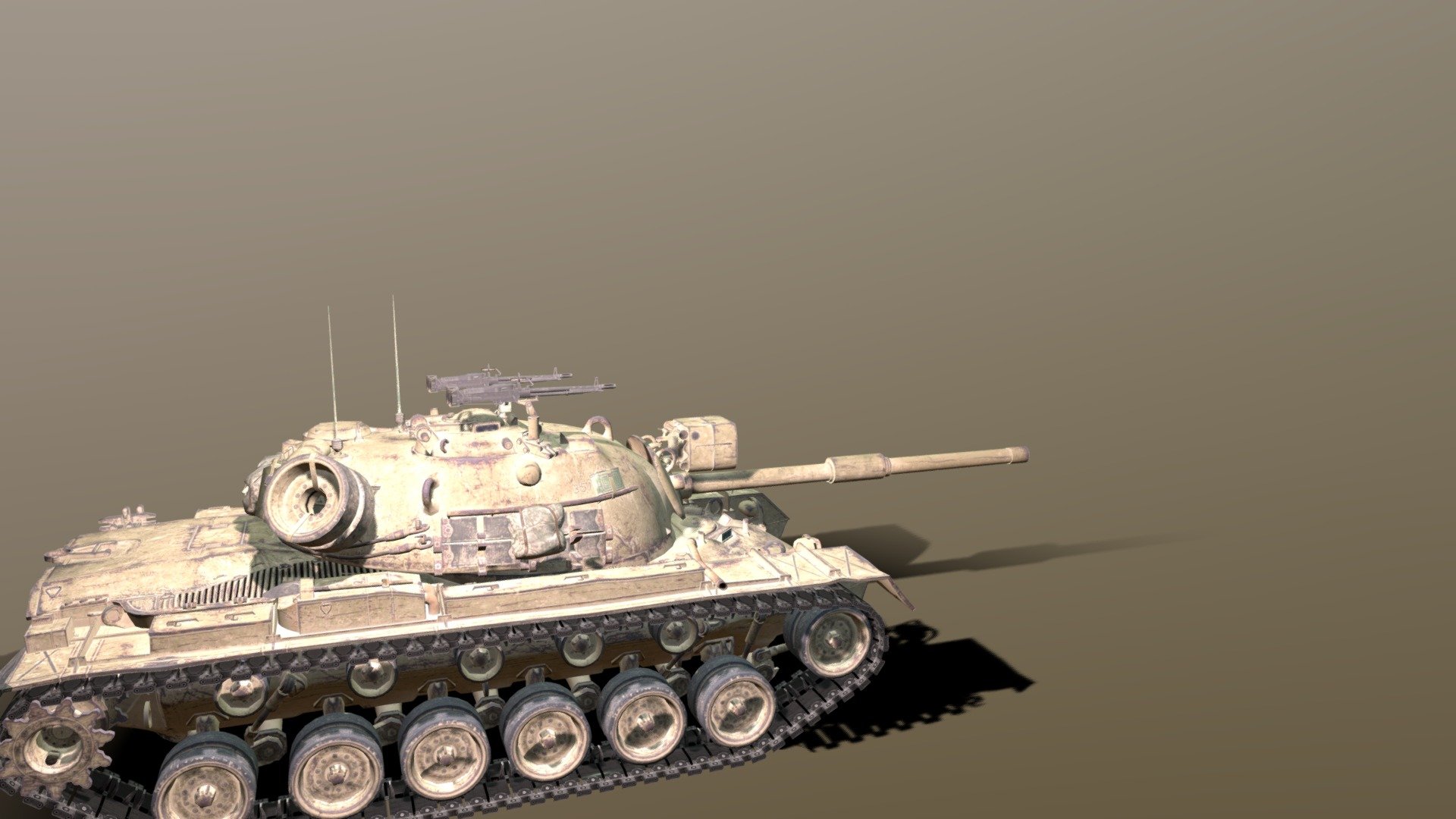 M48A5 Patton 3d model