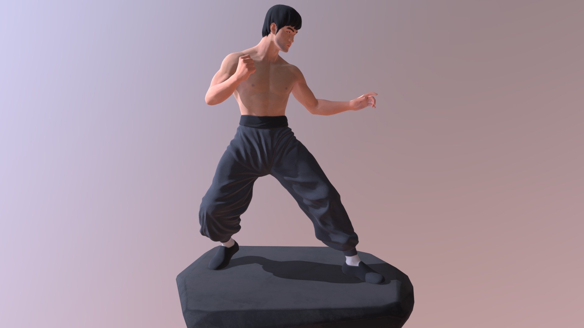 Bruce Lee 3D Model(MAX OBJ FBX) 3d model