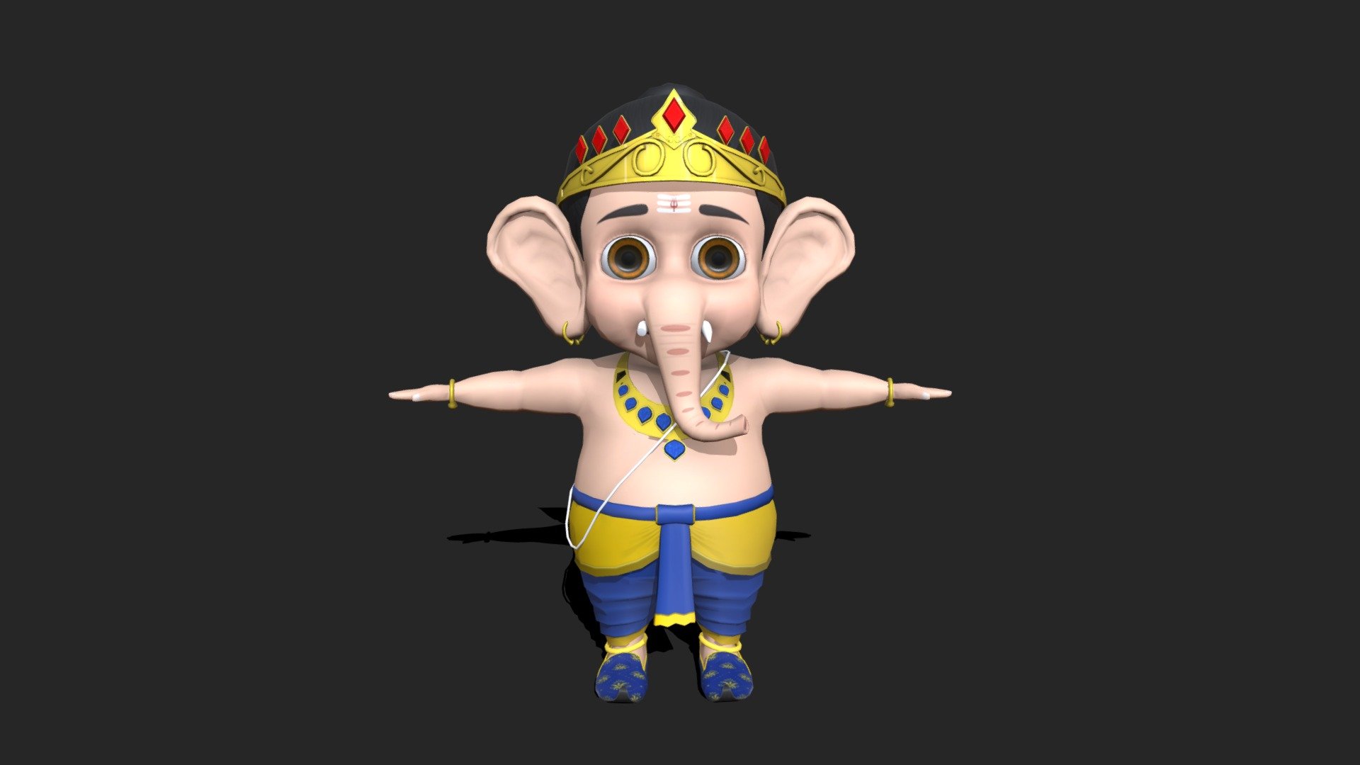 Bal Ganesh 3d model