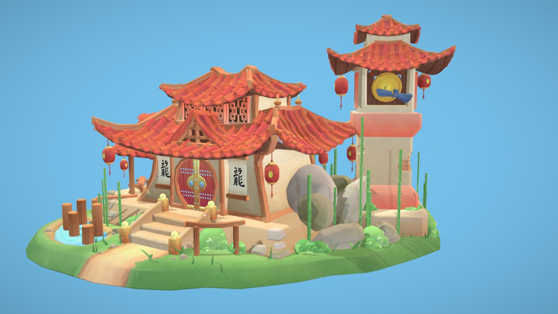 DAE Villages | Shoalin temple 3d model