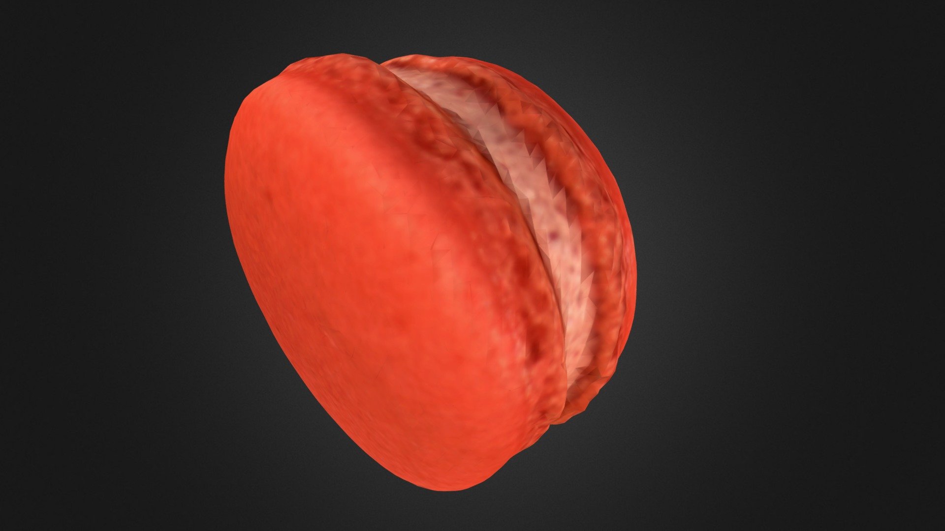 The Raspberry Macaron 3d model