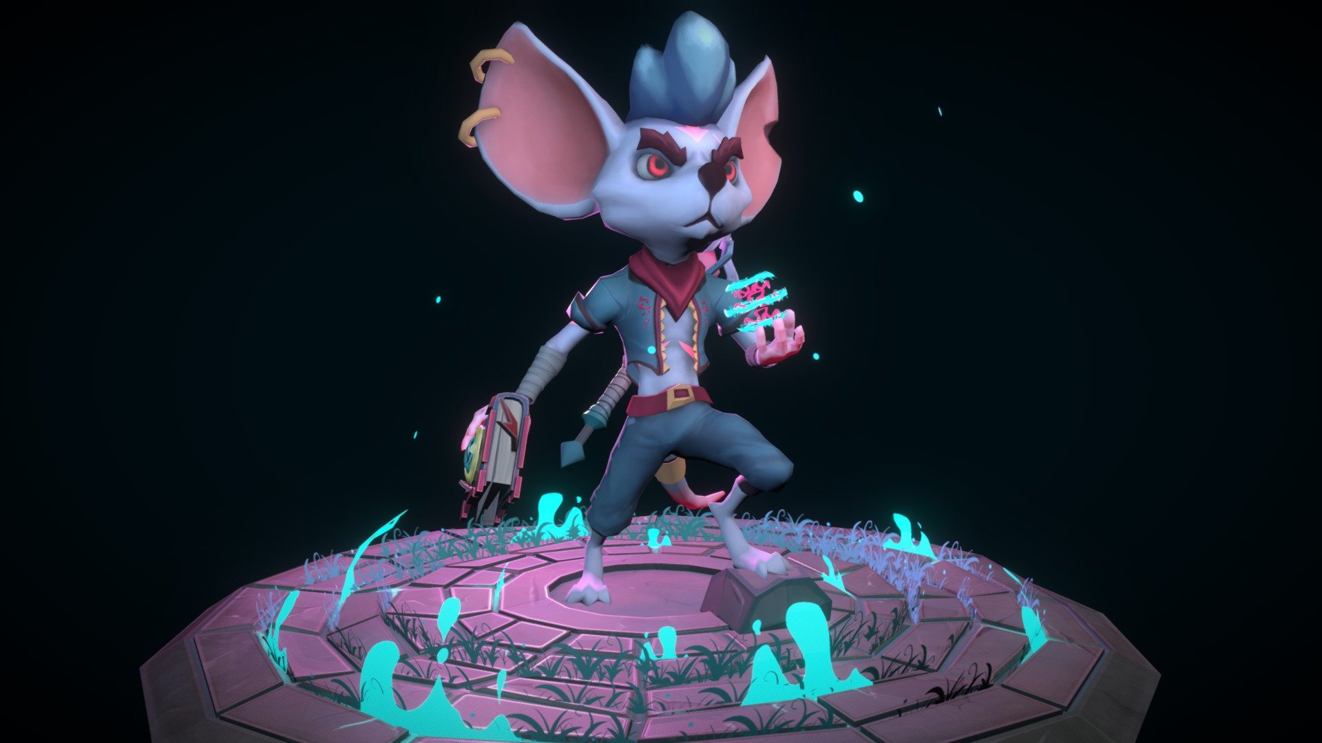 Magic Warrior Mouse 3d model