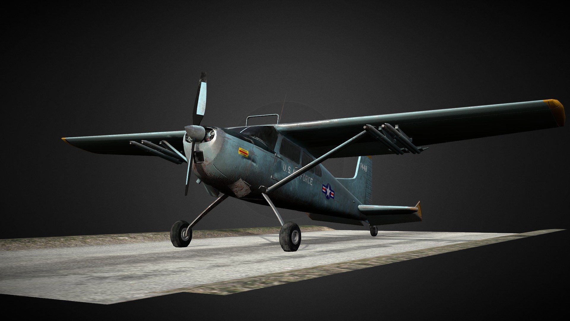 Cessna U17B Skywagon 3D model 3d model