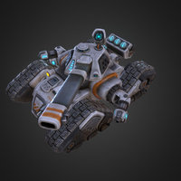 Scifi Tank ingame model