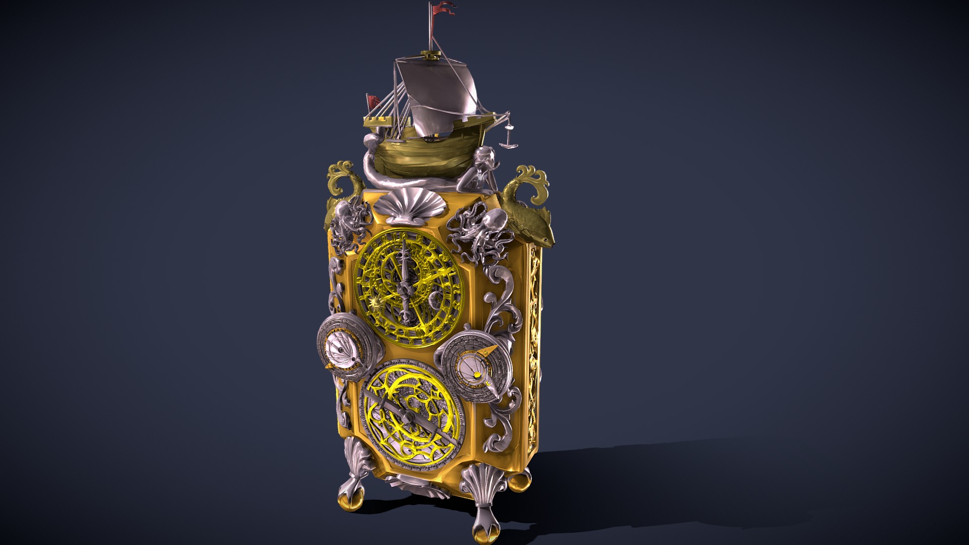 ELIZABETHAN NAVIGATIONAL CLOCK COMPENDIUM 3d model