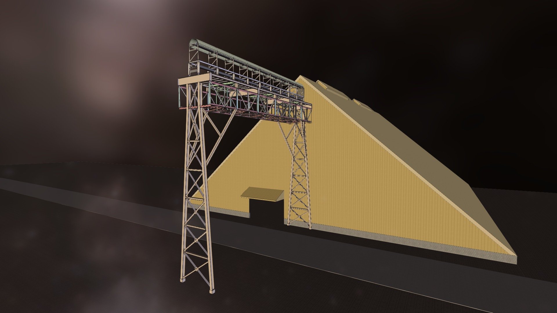 Coal Storage Conveyor 3d model