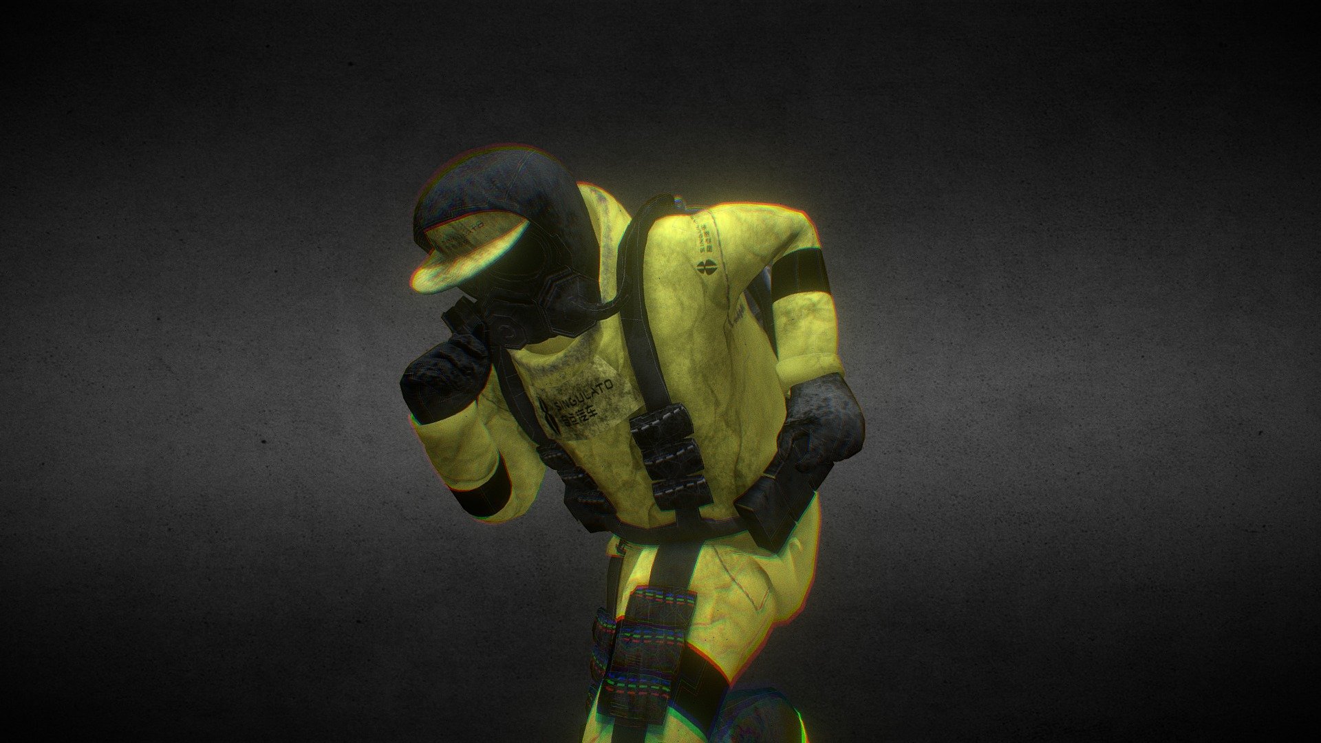 Backrooms Rigged Hazmat 3d model