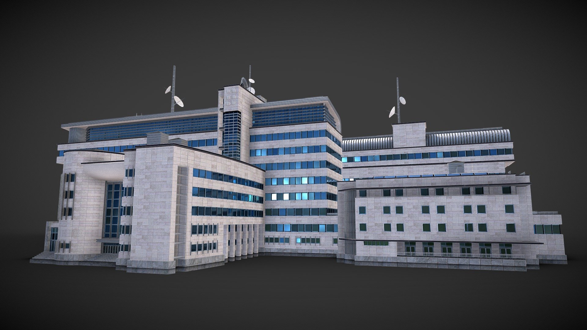 Office Buildings Block 3d model