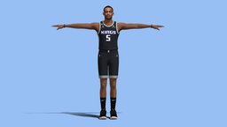 T-Pose Rigged DeAaron Fox Sacramento Kings