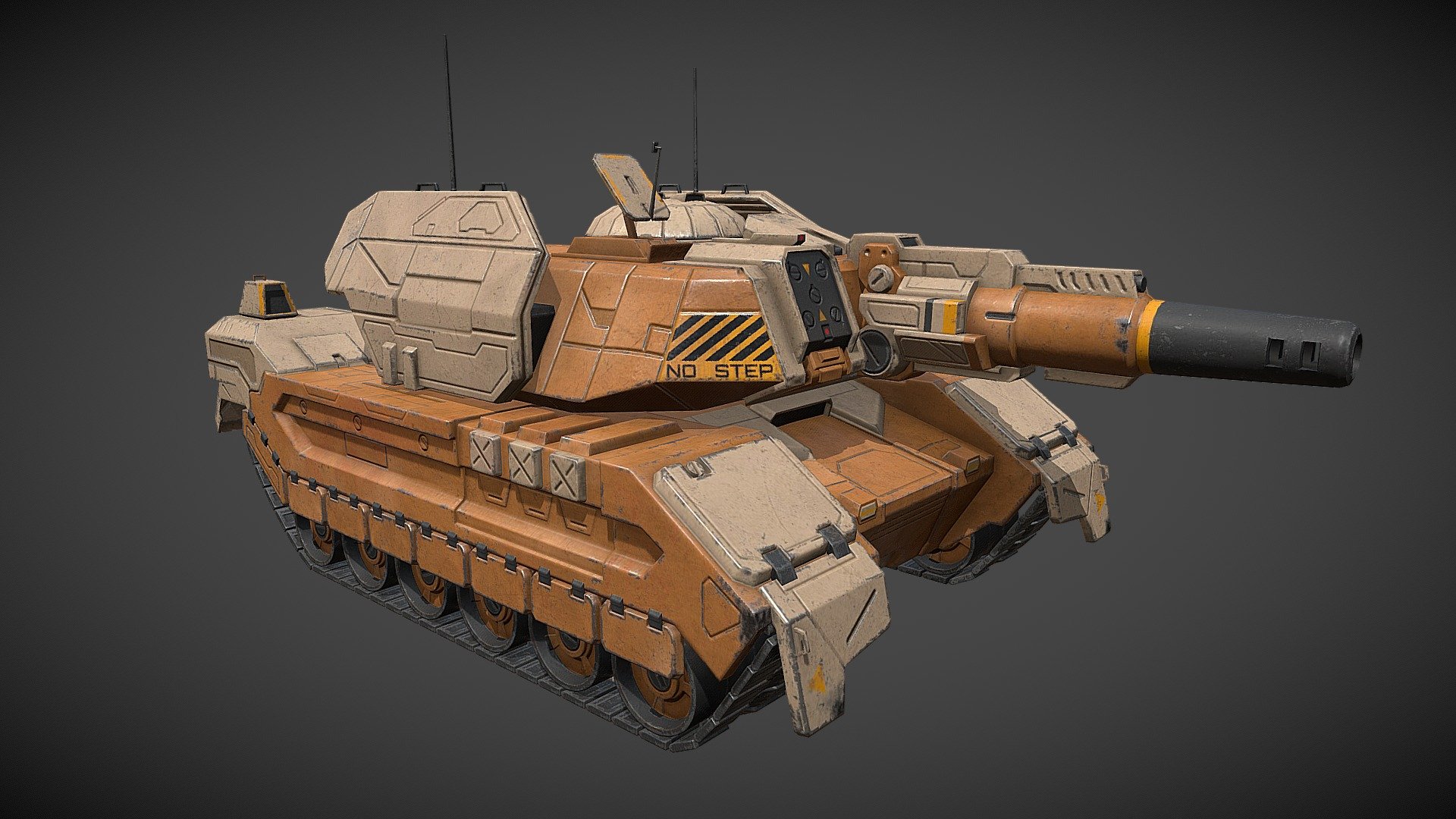 Sci-fi "Patton" Tank 3d model