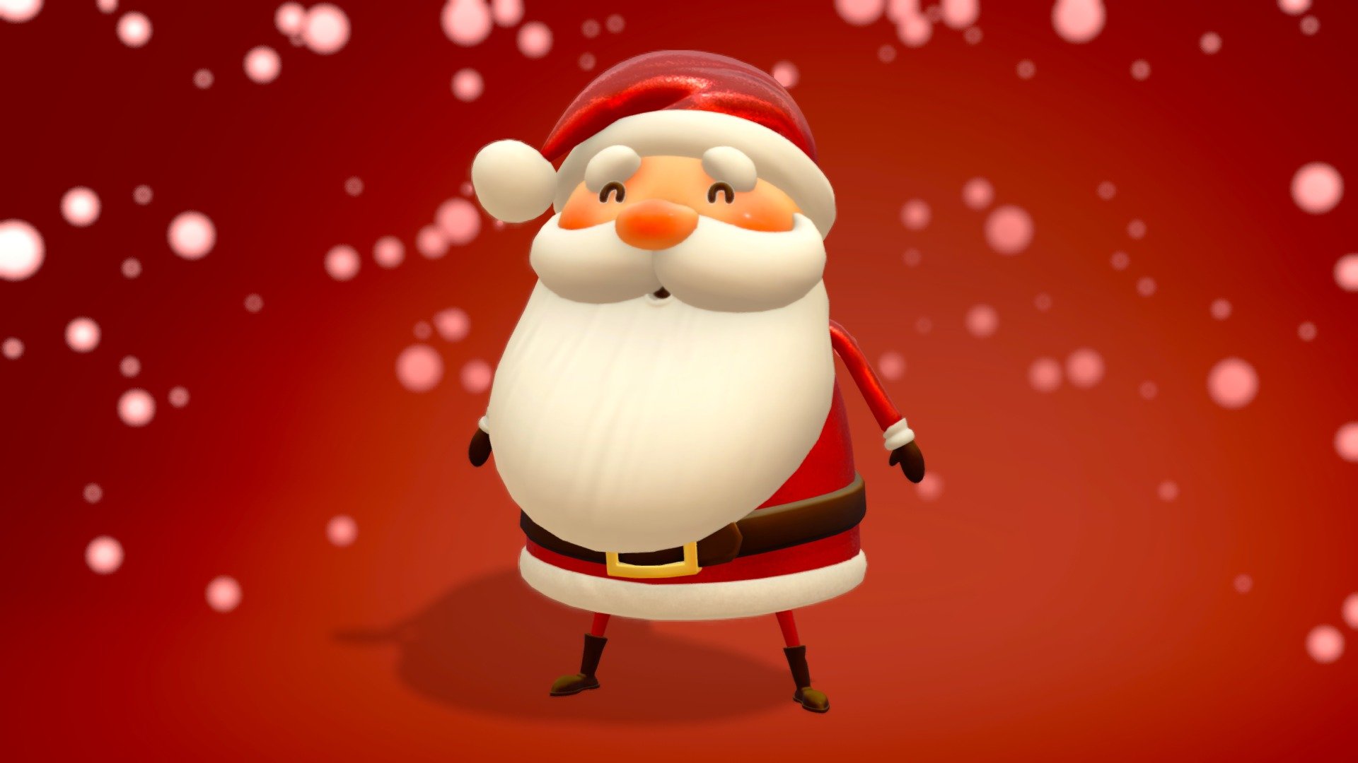 Cute Santa Claus 3d model