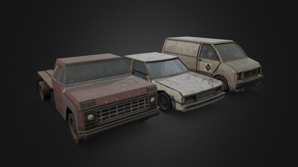 HL2 Beta "Brush" Cars, Remade 3d model