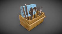 Bamboo Cutlery Caddy