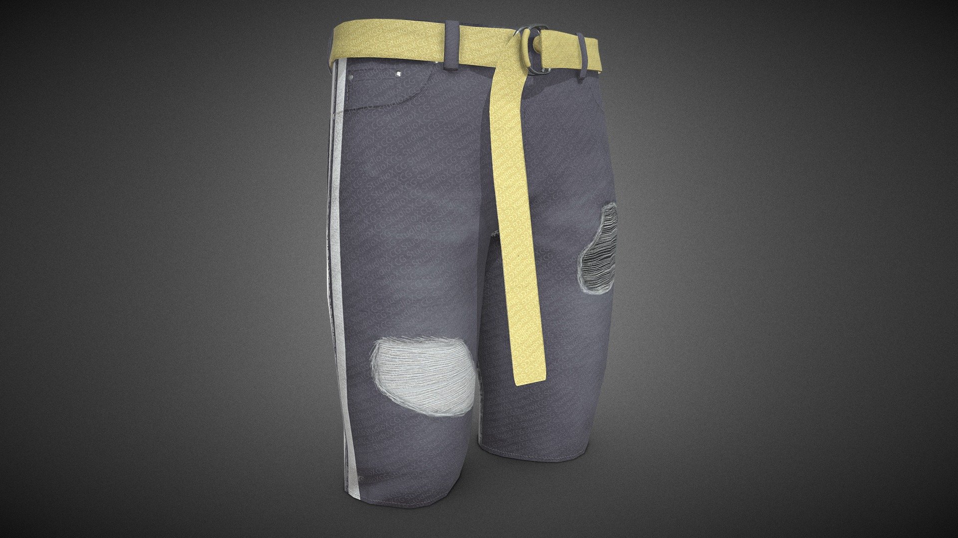 Jeans Short 3d model