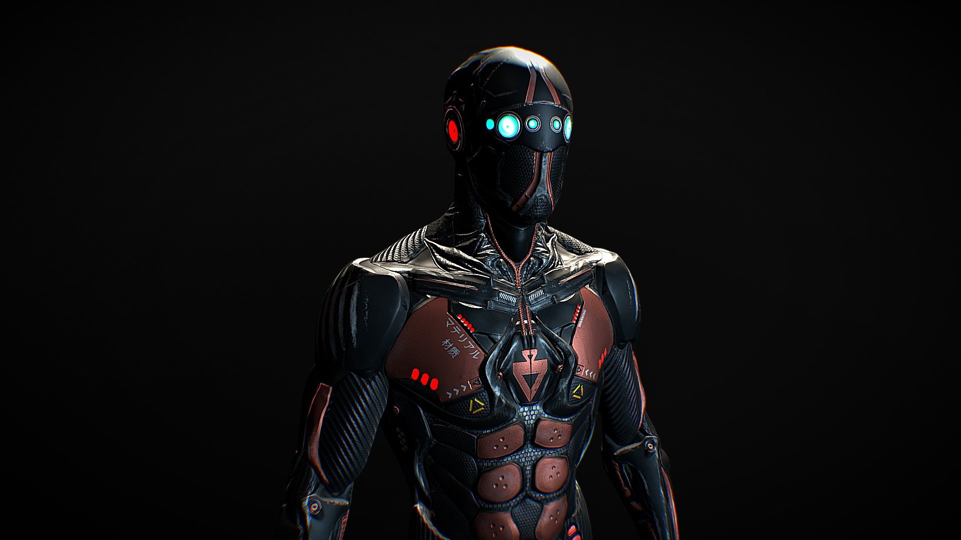 Sci- Fi Ninja PBR 3d model