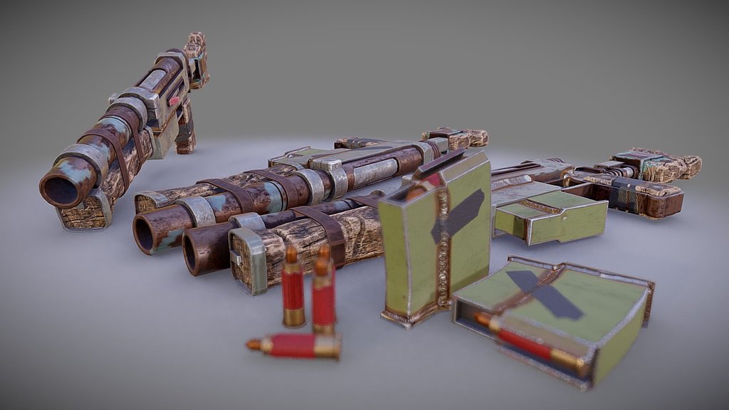 Proxy Rifles 3d model