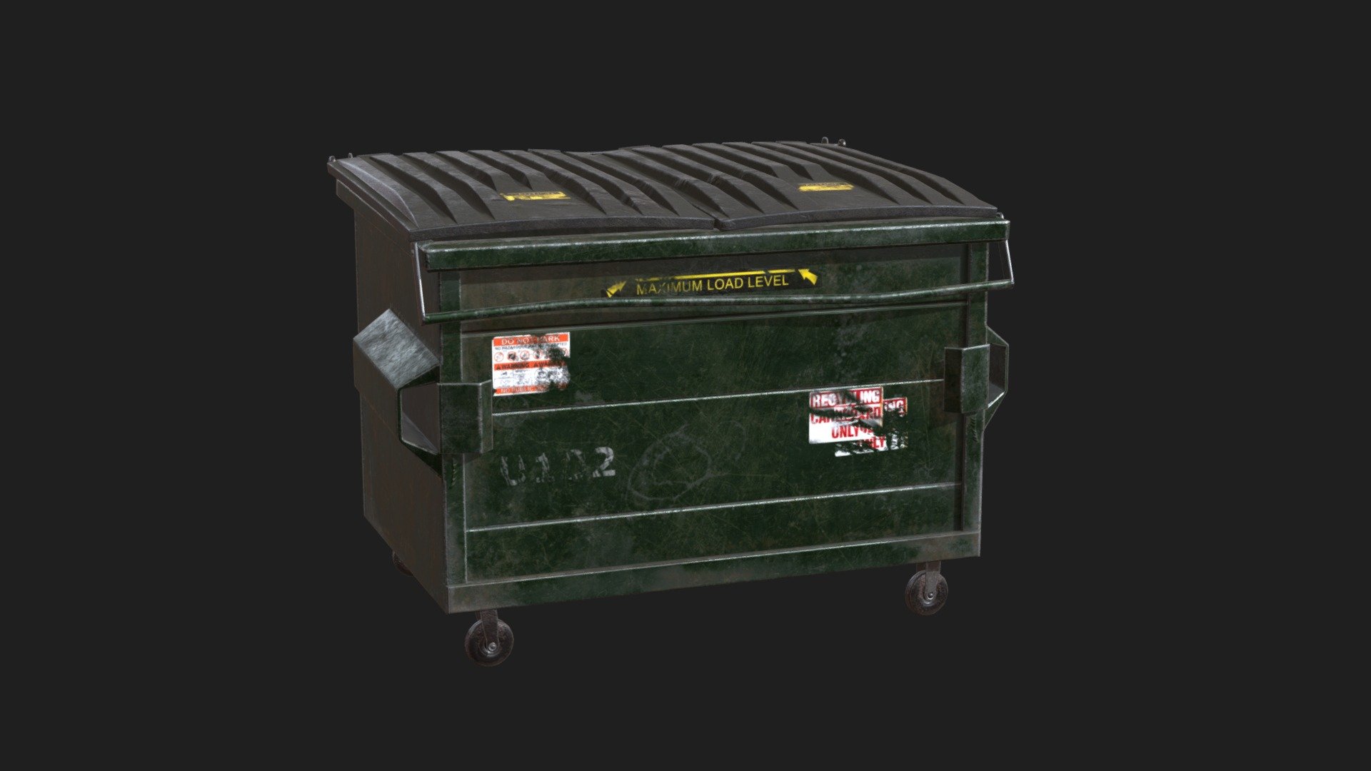 Old Dumpster 3d model