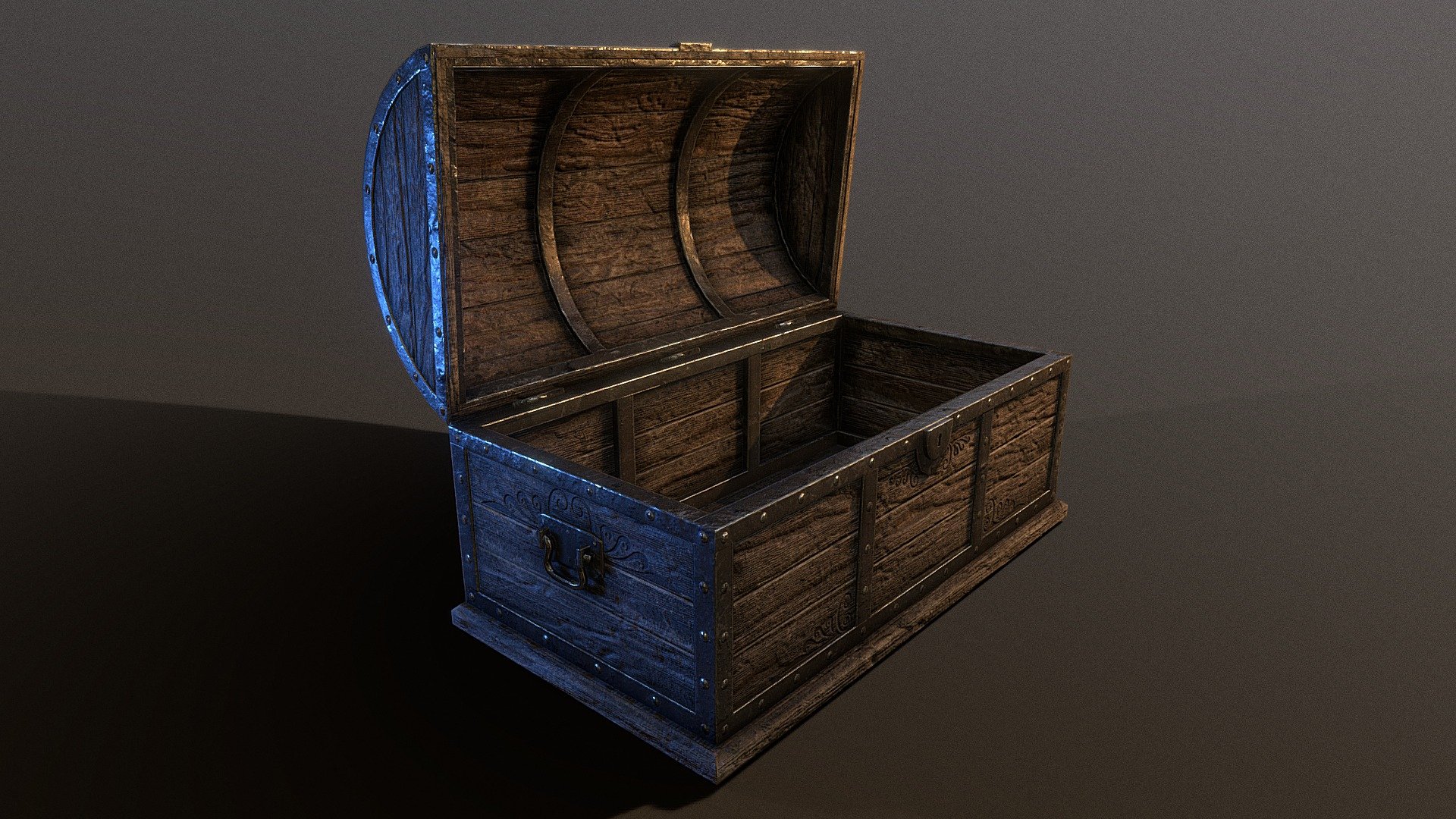 Wooden Coffer 3d model