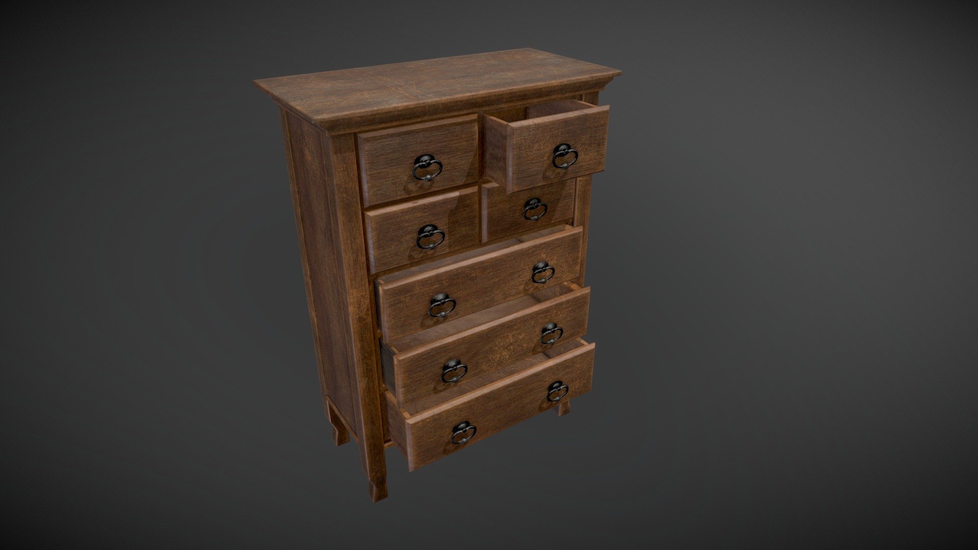 Slightly Used Dresser 3d model