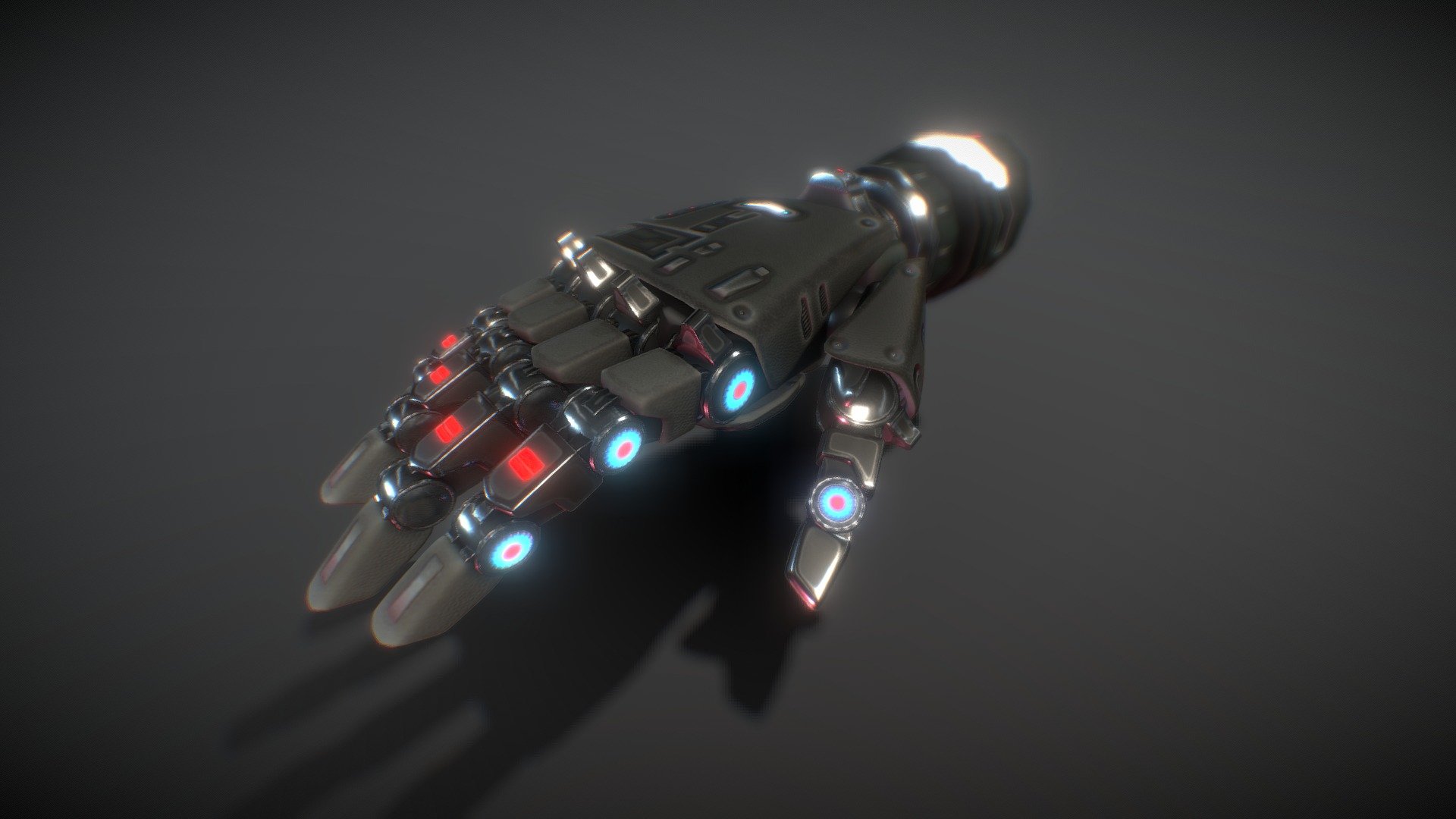 CYBER ARM PAINTED 3d model