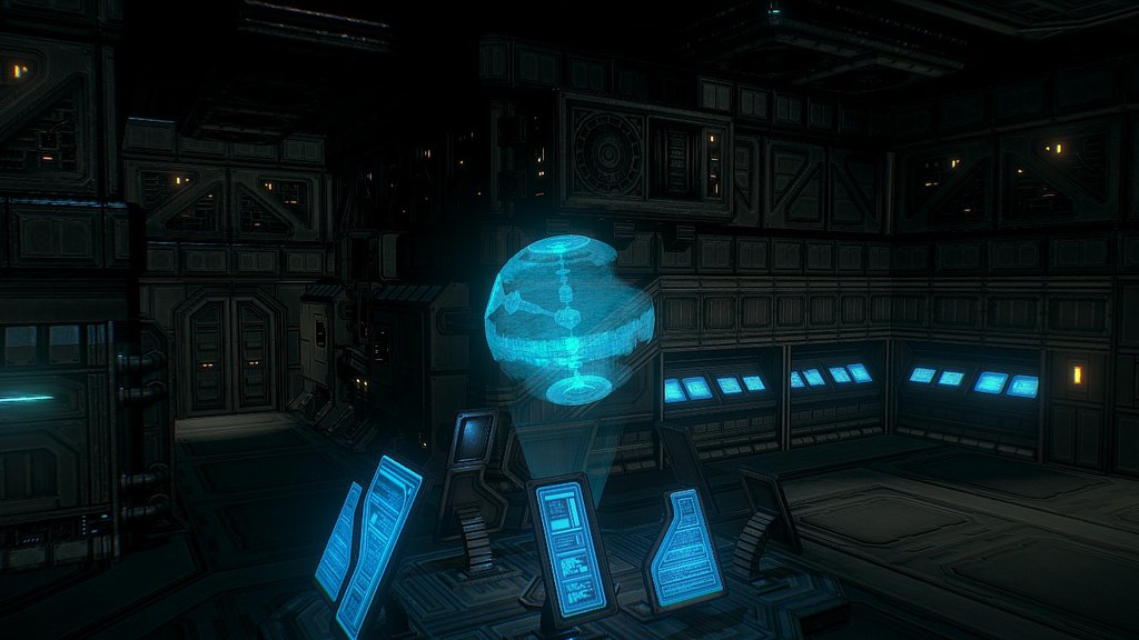 Death Star Hologram Room 3d model