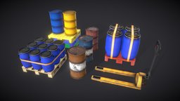 Fuel Containers And Pallets Pack